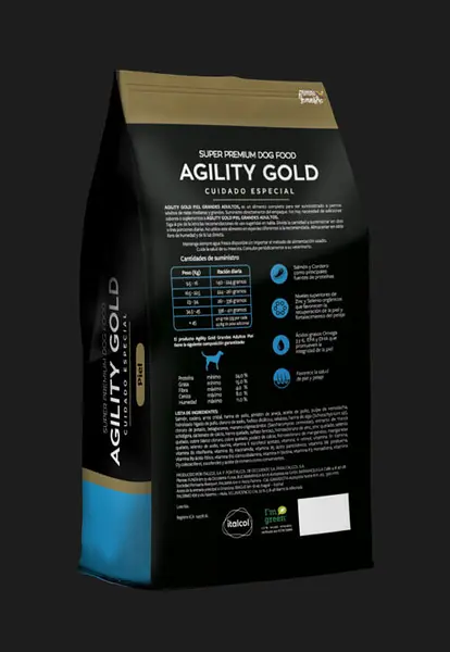 Agility Gold Grandes Adultos Piel 1.5 Kg Concentrado Premium