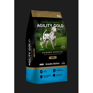 Agility Gold Grandes Adultos Piel 1.5 Kg Concentrado Premium