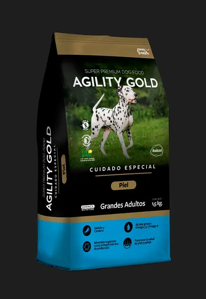 Agility Gold Grandes Adultos Piel 1.5 Kg Concentrado Premium