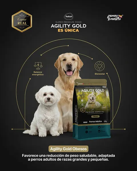 Agility Gold Perros Obesos - Concentrado Control De Peso